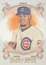 2021 Topps Allen & Ginter Base Set Javier Baez #65 card