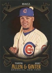 2021 Topps Allen & Ginter X Base Set Javier Baez #65 card