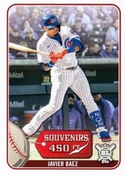 2021 Topps Big League Souvenirs Javier Baez #SO-7 card