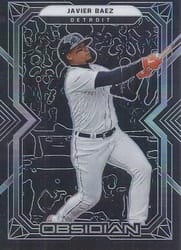 2022 Panini Chronicles Obsidian Javier Baez #34 card