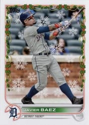 2022 Topps Holiday Base Set Javier Baez #HW159b card