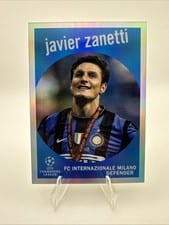 2022 Topps Chrome UEFA Club Competitions 1959 Javier Zanetti Gold #59-29 card