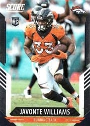 2021 Panini Chronicles Score Update Rookies Javonte Williams #419 card