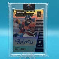 2021 Panini Chronicles Turn of the Century Autographs Javonte Williams #TOC-JWI card