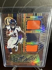 2021 Panini Gold Standard Rookie Jersey Autographs Triple Javonte Williams #297 card