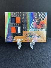 2021 Zenith Rookie Patch Autographs Copper Javonte Williams #105 card