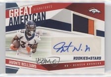 2023 Panini Rookies & Stars Great American Signatures Javonte Williams #GA-JW card