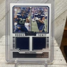 2023 Panini Contenders Rookie Ticket Dual Swatch Jaxon Smith-Njigba / Zach Charbonnet #13 card
