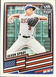 2026 Panini Stars & Stripes Prizm Base Set Jaxon Spray #101 card