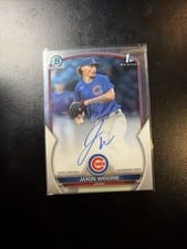 2023 Bowman Draft Chrome Prospect Autographs Jaxon Wiggins #CDA-JWG card