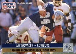 1991 Pro Set Base Set Jay Novacek #12 card
