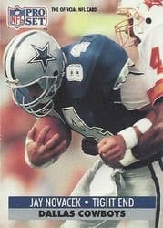 1991 Pro Set Base Set Jay Novacek #484 card
