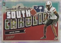 2021 Panini Prestige Seasons Greetings Jaycee Horn #SG-18 card