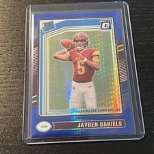 2024 Panini Donruss Optic Jayden Daniels Blue Hyper #248 card