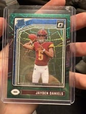 2024 Panini Donruss Optic Jayden Daniels Green Velocity #248 card
