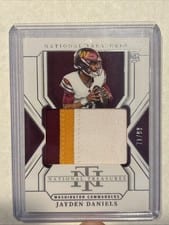 2024 Panini National Treasures Jayden Daniels Patch /99 #207 card