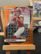 2024 Panini Prizm Jayden Daniels Orange Lazer #347 card