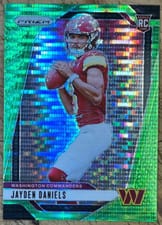 2024 Panini Prizm Jayden Daniels Neon Green Pulsar #347 card