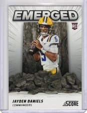 2024 Score Emerged Jayden Daniels #EM-JDS card