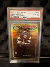 2024 Topps Chrome Radiating Rookies Jayden Daniels #RR-2 card