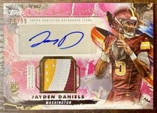 2024 Topps Inception Provenance Patch Autographs Jayden Daniels #PPA-JD card