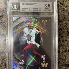 Jayden Daniels 2025 Panini Black Black Gold card