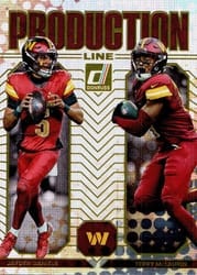 2025 Donruss Production Line Jayden Daniels / Terry McLaurin #8 card