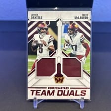 2025 Panini Rookies & Stars Team Duals Jayden Daniels / Terry McLaurin #TD-WAS card