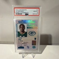 2023 Panini Contenders Permit to Dominate Jayden Reed #19 card