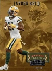2023 Panini Contenders Rookie Stallions Jayden Reed #22 card