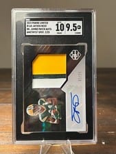 2023 Panini Limited Rookie Patch Autographs Jumbo Jayden Reed #160 card