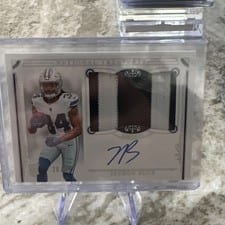2025 Panini National Treasures Rookie Patch Autographs Jaydon Blue #168 card