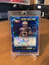 2024 Topps Chrome Sapphire Edition Rookies Autographs Sapphire Jaylan Ford #RA-JFO card