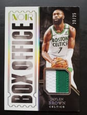 2020-21 Panini Noir Box Office Memorabilia Jaylen Brown #BOM-JBR card