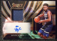 2019 Panini Select Rookie Jersey Autographs Jaylen Nowell #JNW card