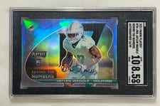 2021 Panini Playoff Behind the Numbers Signatures Jaylen Waddle #BTN-JWA card