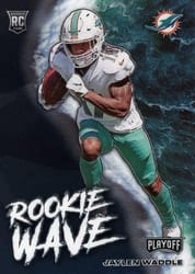2021 Panini Playoff Rookie Wave Jaylen Waddle #RW-JWA card