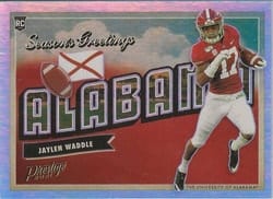 2021 Panini Prestige Seasons Greetings Jaylen Waddle #SG-11 card