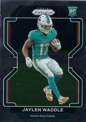 2021 Panini Prizm Base Set Jaylen Waddle #338 card
