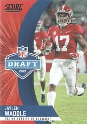 2021 Score NFL Draft Jaylen Waddle #D10 card