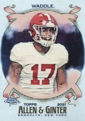 2021 Topps Allen & Ginter Chrome Base Set Jaylen Waddle #214 card