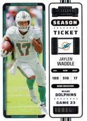 2022 Panini Contenders Base Set Jaylen Waddle #81 card