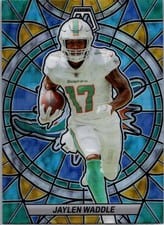 2023 Panini Mosaic Stained Glass Jaylen Waddle #SG-20 card
