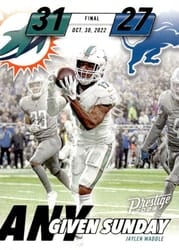2023 Panini Prestige Any Given Sunday Jaylen Waddle #20 card