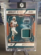 2024 Panini Absolute Absolute Heroes Memorabilia Jaylen Waddle #AHM-JWE card