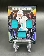 2024 Panini Obsidian Trifecta Swatches Jaylen Waddle #36 card