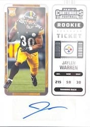 2022 Panini Contenders Base Set Jaylen Warren #286 card
