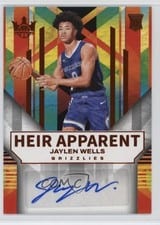 2024-25 Panini Court Kings Heir Apparent Autographs Jaylen Wells #HA-WEL card