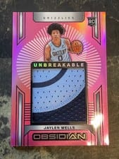 2024-25 Panini Obsidian Unbreakable Memorabilia Jaylen Wells #UM-JWM card