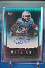2024 Topps Midnight Stroke of Midnight Autographs Jaylen Wright #SMA-JWR card